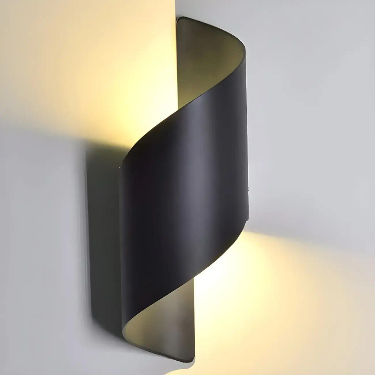 Modern Black Metal Wall Light LED Sconce Fixture Image - 12