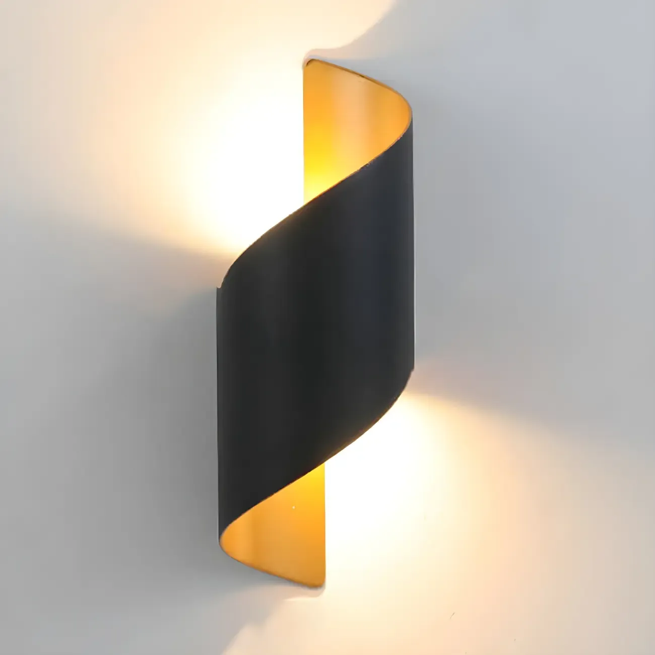 Modern Black Metal Wall Light LED Sconce Fixture Image - 13