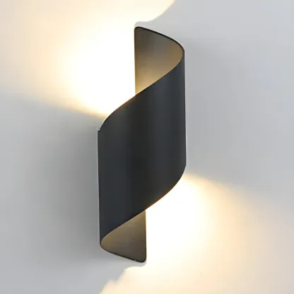 Modern Black Metal Wall Light LED Sconce Fixture Image - 14
