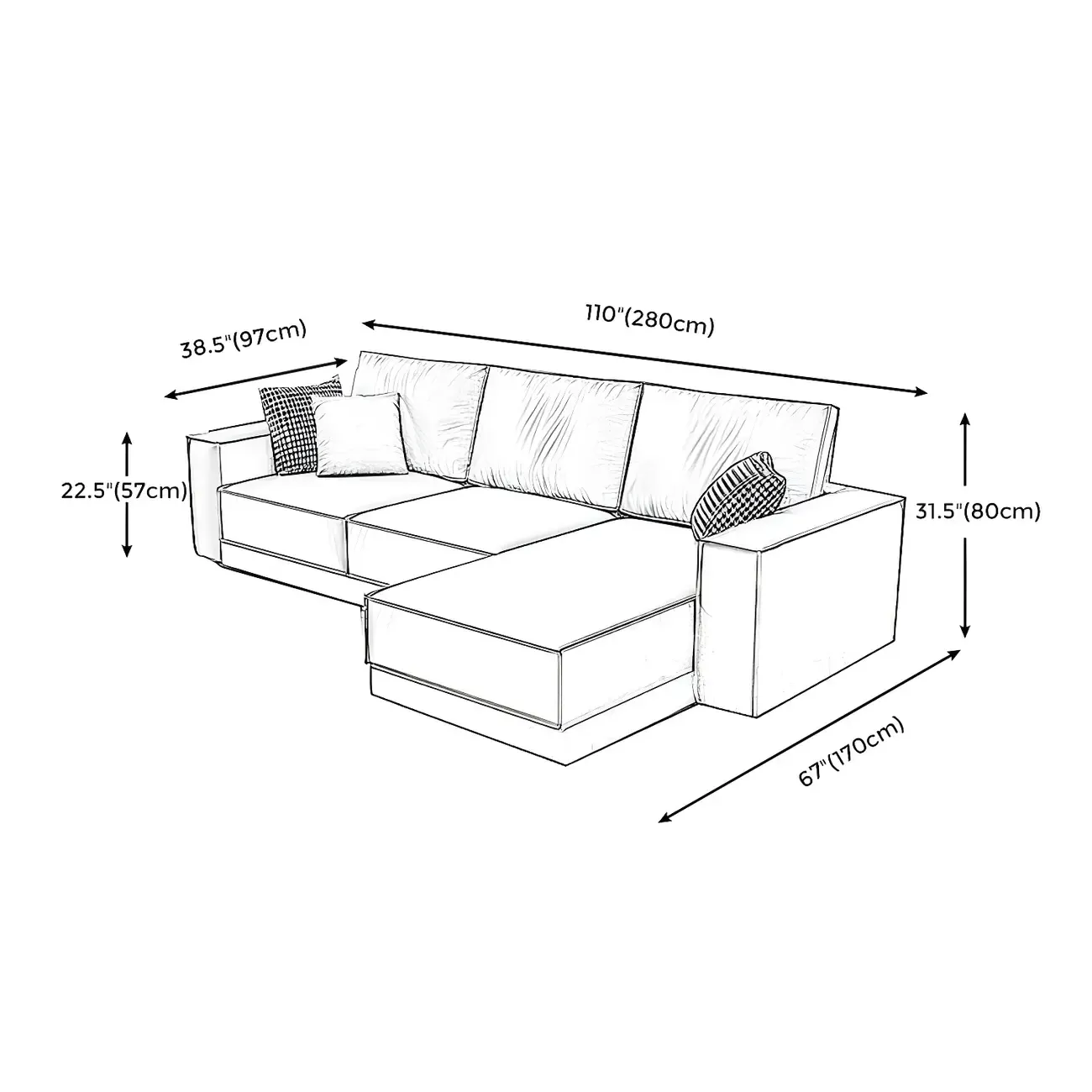 Modern Dark Gray Water Resistant Faux Leather Sectional Sofa Image - 15