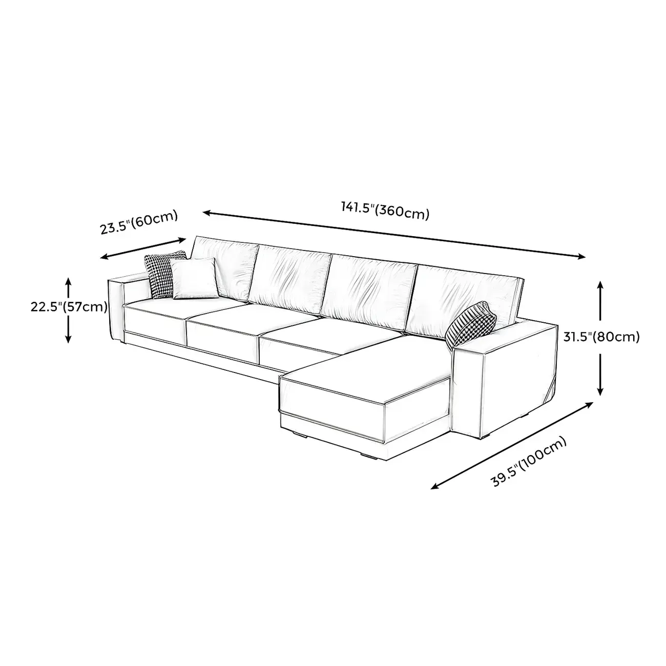 Modern Dark Gray Water Resistant Faux Leather Sectional Sofa Image - 16