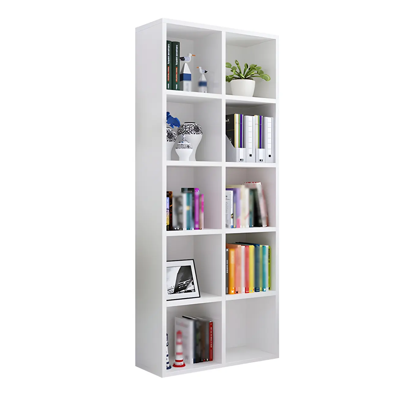 Scandinavian 3-Tier Black Cube Wood Bookcase  Image - 14 | homeyfad