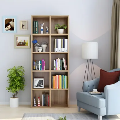 Scandinavian 3-Tier Black Cube Wood Bookcase  Image - 15