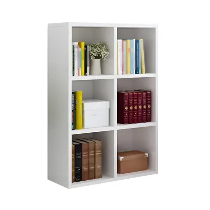Scandinavian 3-Tier Black Cube Wood Bookcase  Image - 19