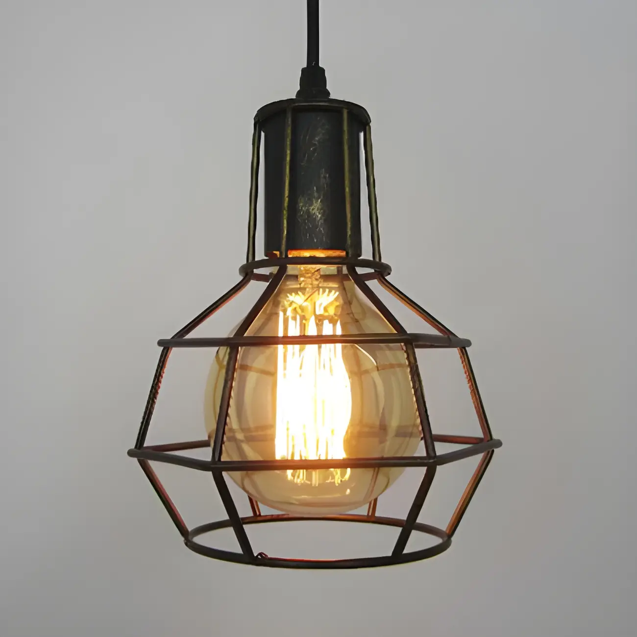 Industrial Metal Hanging Pendant Light Kitchen Island Decor Image - 5 | homeyfad