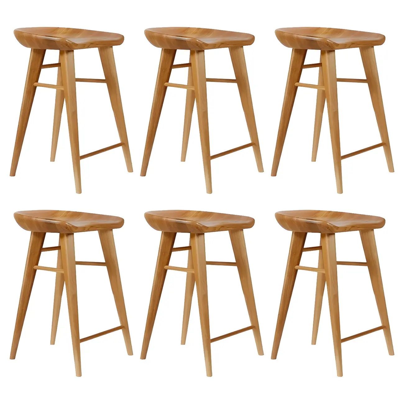 Counter Height Modern Wood Backless Bar Stool Image - 10 | homeyfad