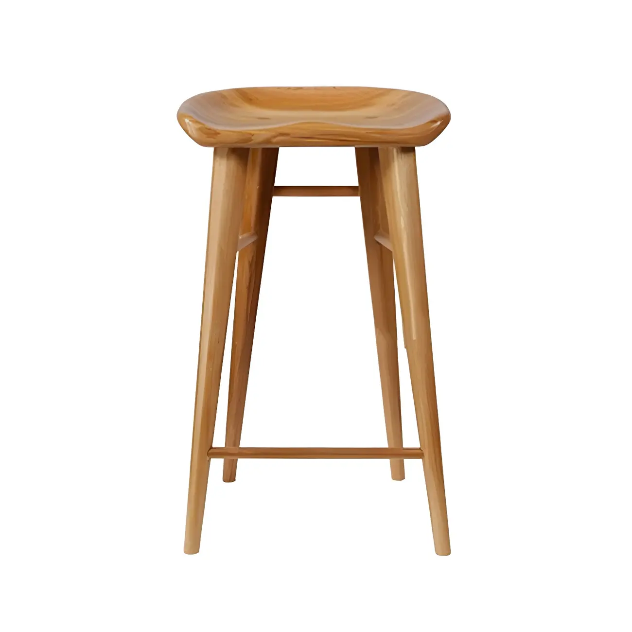 Counter Height Modern Wood Backless Bar Stool Image - 15 | homeyfad