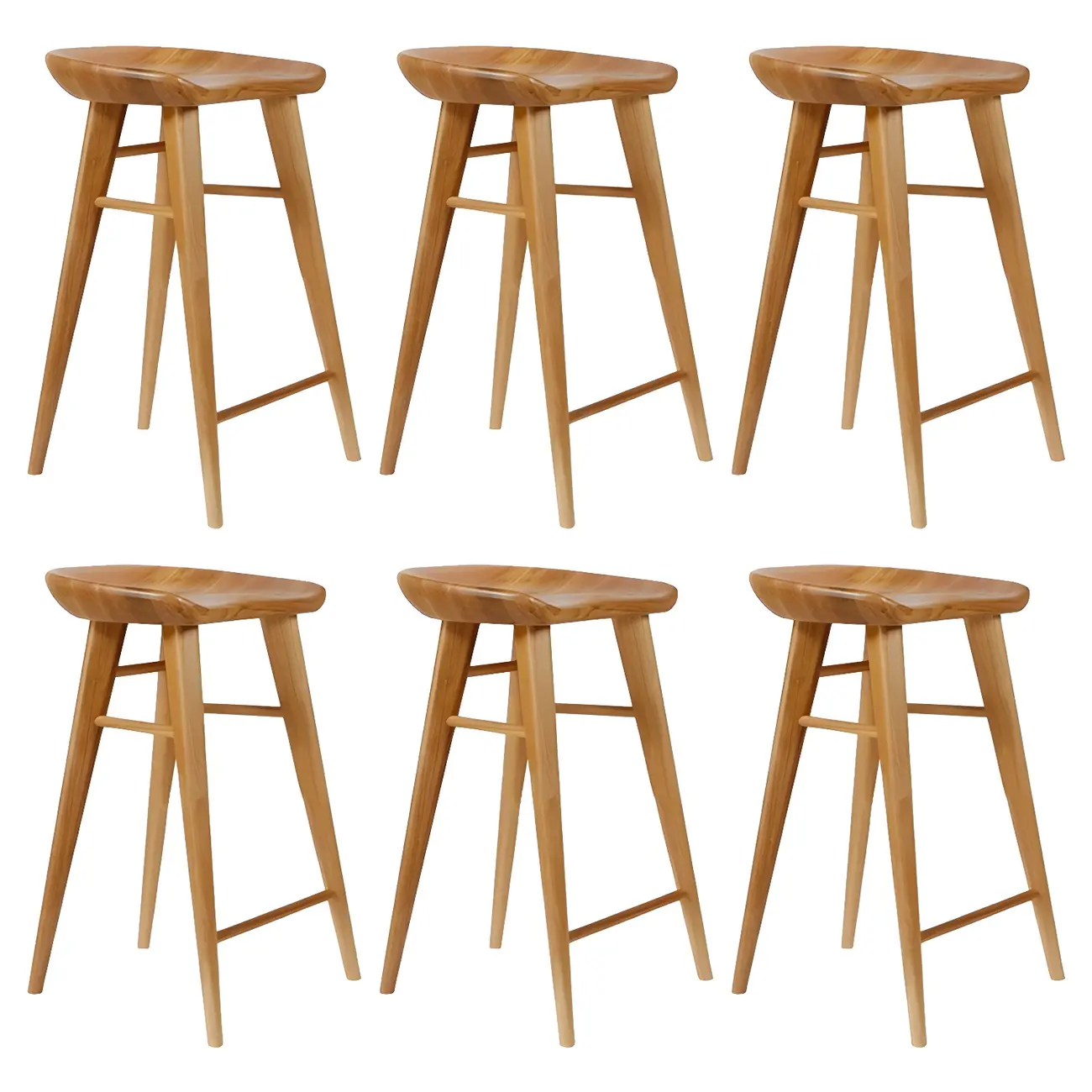 Counter Height Modern Wood Backless Bar Stool Image - 16 | homeyfad