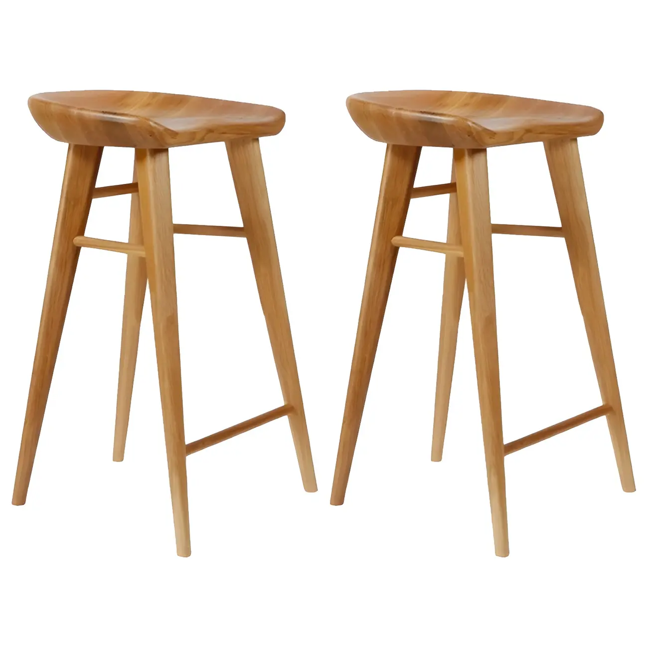 Counter Height Modern Wood Backless Bar Stool Image - 18 | homeyfad