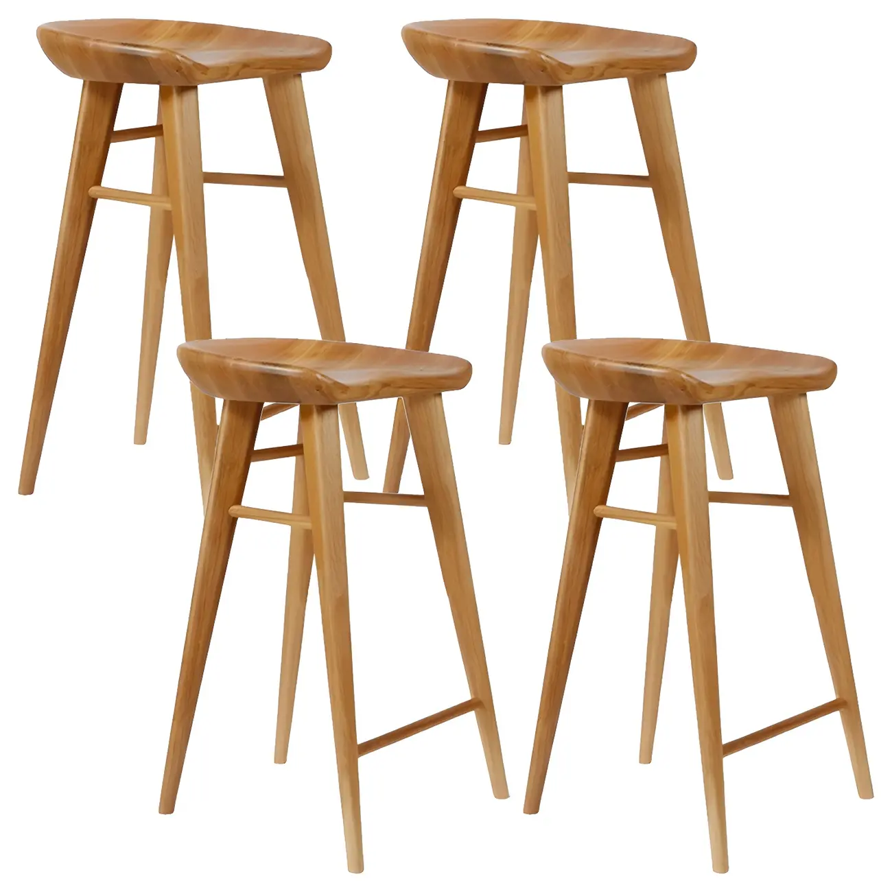 Counter Height Modern Wood Backless Bar Stool Image - 19 | homeyfad