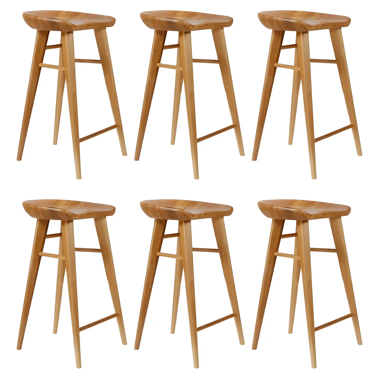 Counter Height Modern Wood Backless Bar Stool Image - 20 | homeyfad