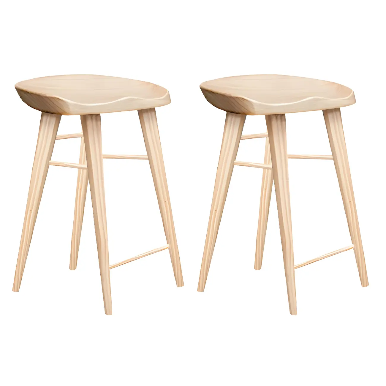 Counter Height Modern Wood Backless Bar Stool Image - 22 | homeyfad