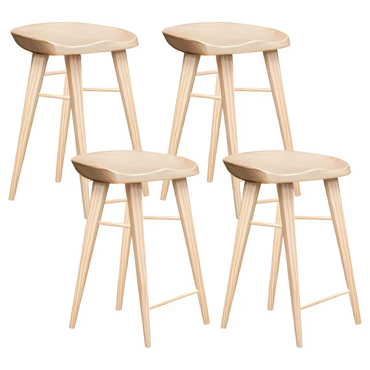 Counter Height Modern Wood Backless Bar Stool Image - 23 | homeyfad