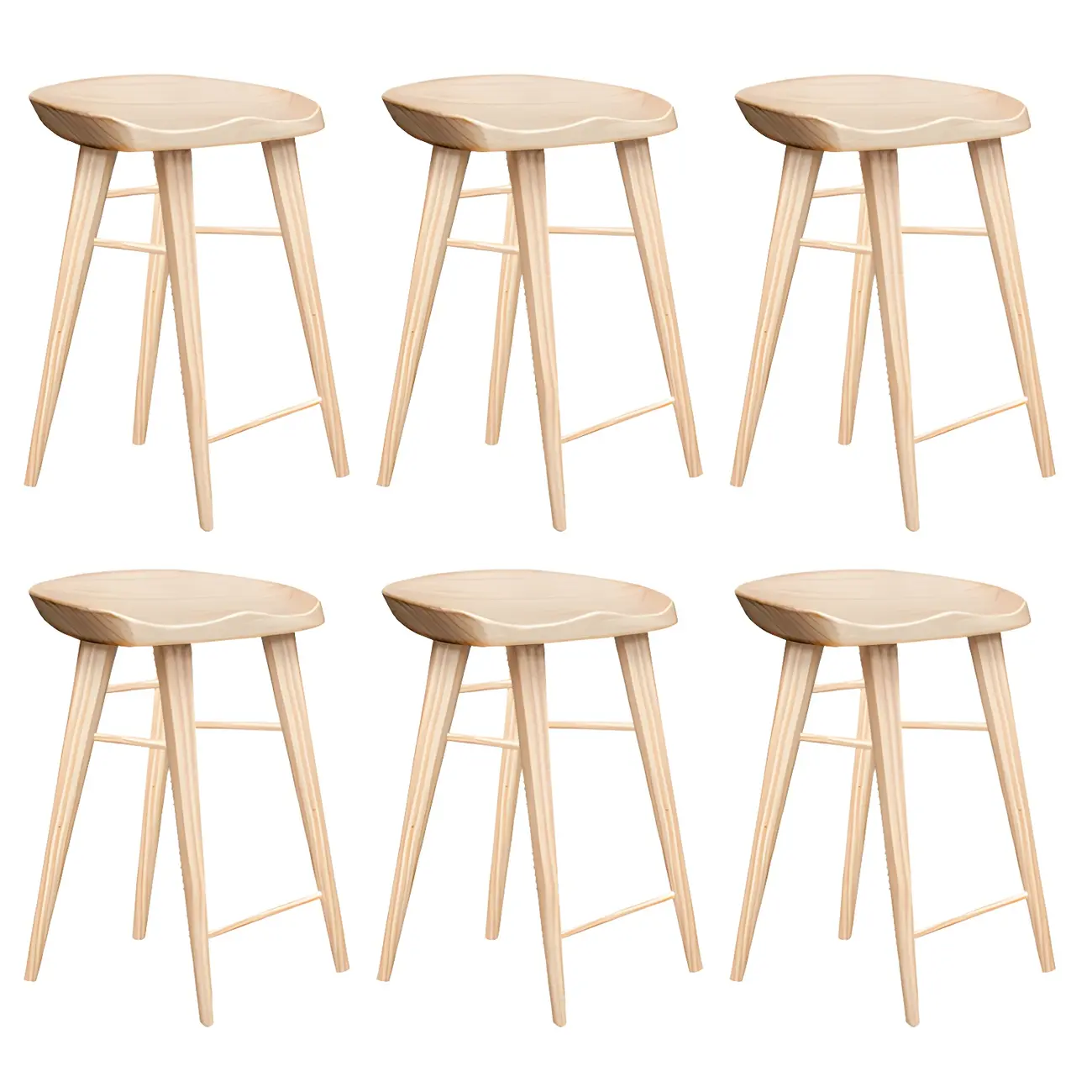Counter Height Modern Wood Backless Bar Stool Image - 24 | homeyfad