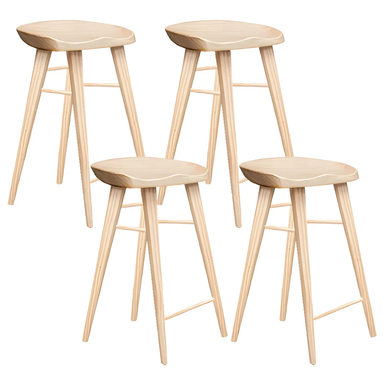 Counter Height Modern Wood Backless Bar Stool Image - 27 | homeyfad