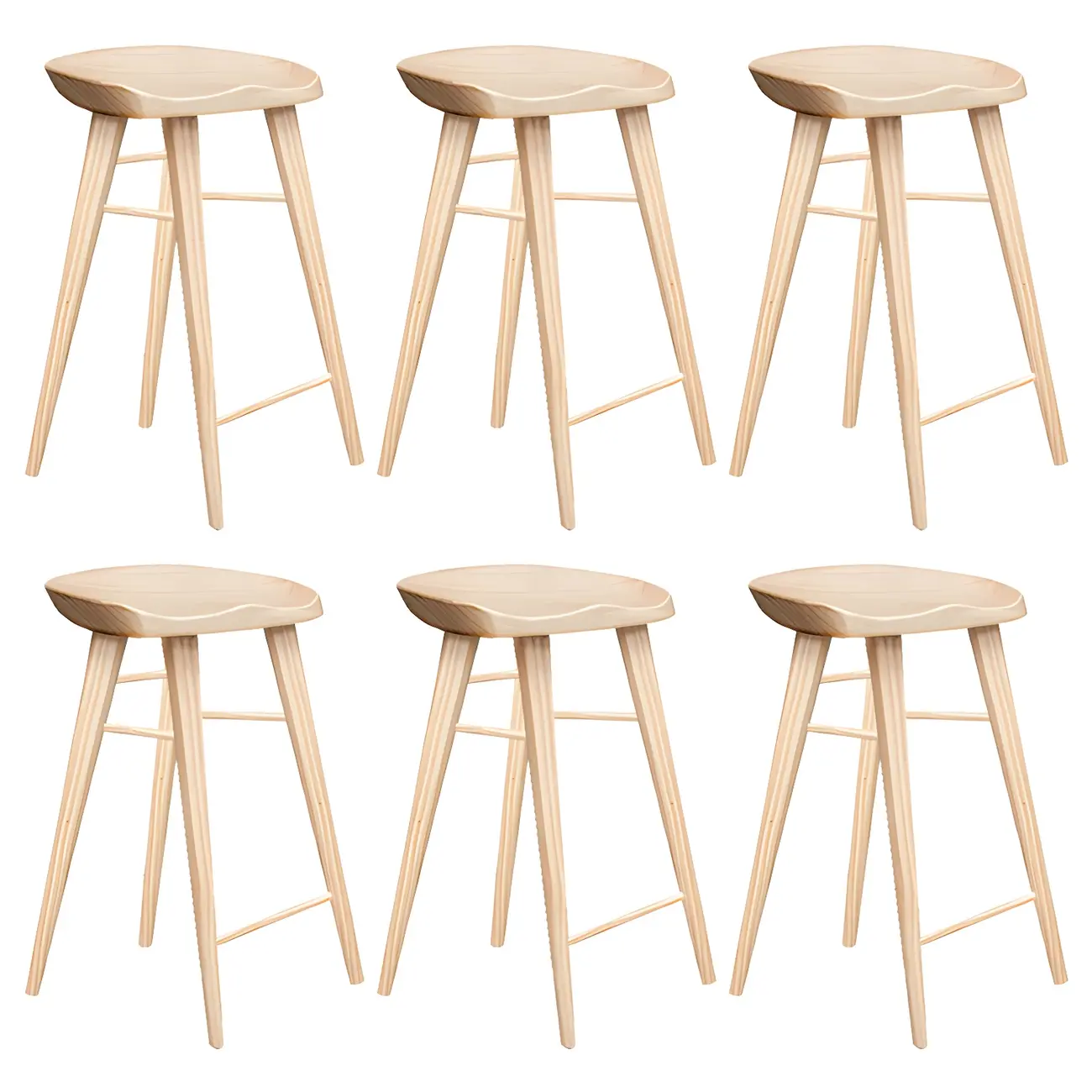 Counter Height Modern Wood Backless Bar Stool Image - 28 | homeyfad