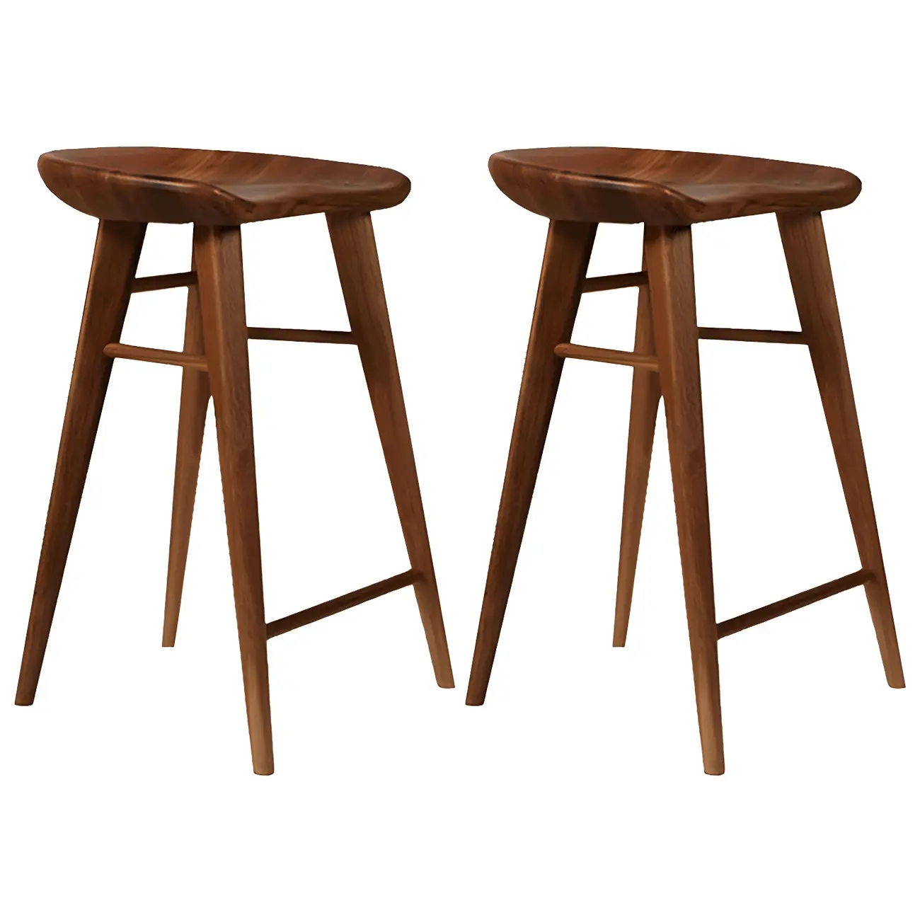 Counter Height Modern Wood Backless Bar Stool Image - 2 | homeyfad