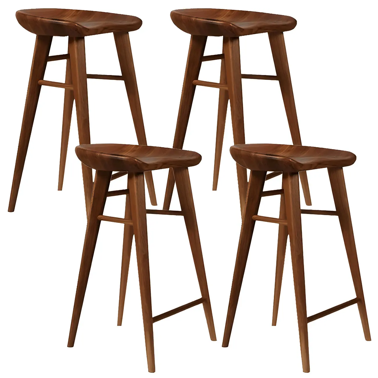 Counter Height Modern Wood Backless Bar Stool Image - 36 | homeyfad