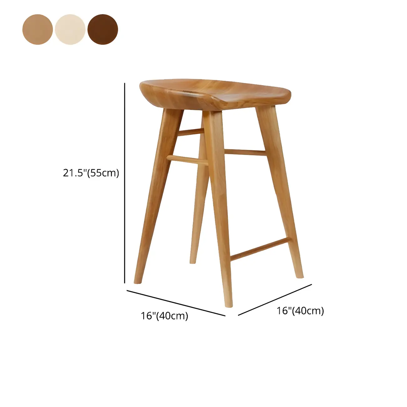 Counter Height Modern Wood Backless Bar Stool #size | homeyfad