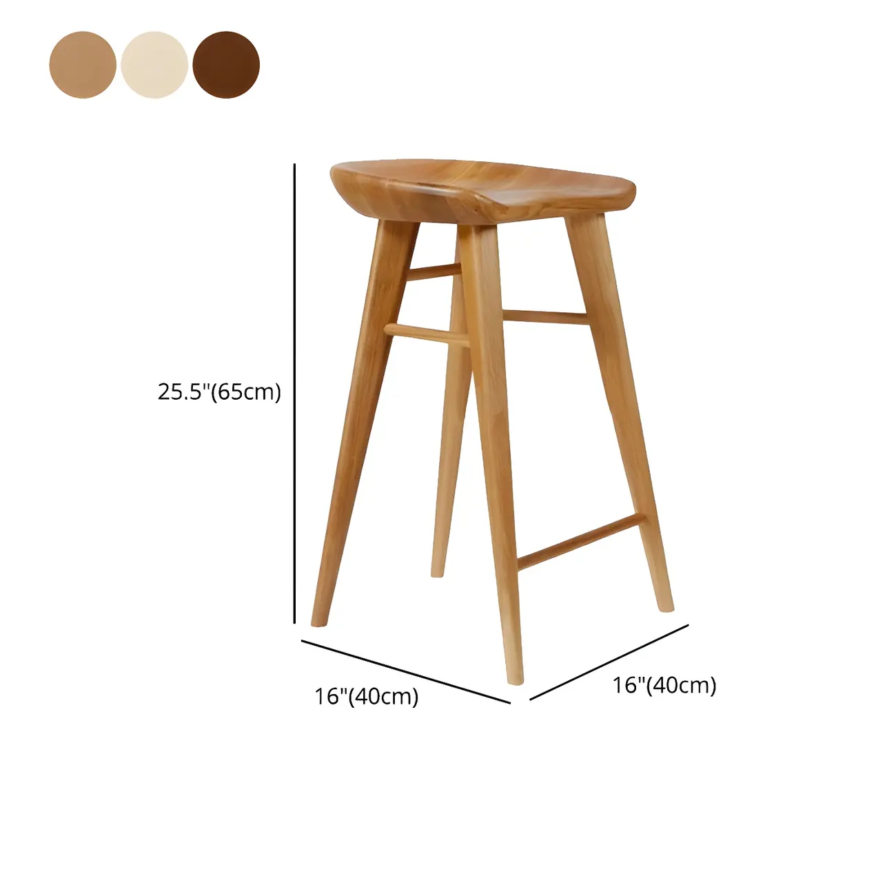 Counter Height Modern Wood Backless Bar Stool Image - 40 | homeyfad