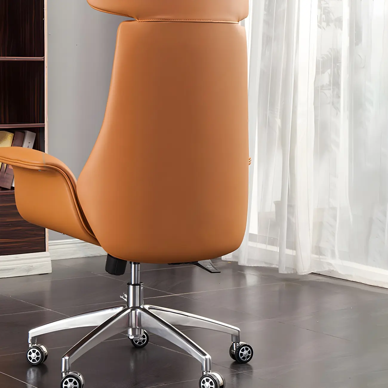 Ergonomic Adjustable Swivel Office Chair With Headrest Image - 14 | homeyfad