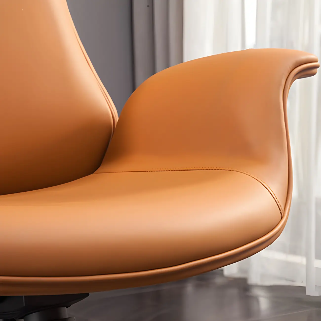 Ergonomic Adjustable Swivel Office Chair With Headrest Image - 15 | homeyfad