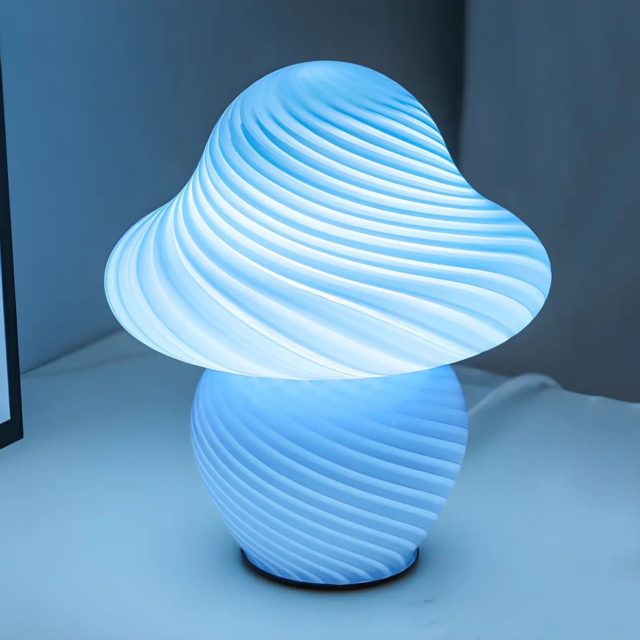 Cute Mushroom Shape Glass Kids Lamp LED for Bedroom | homeyfad