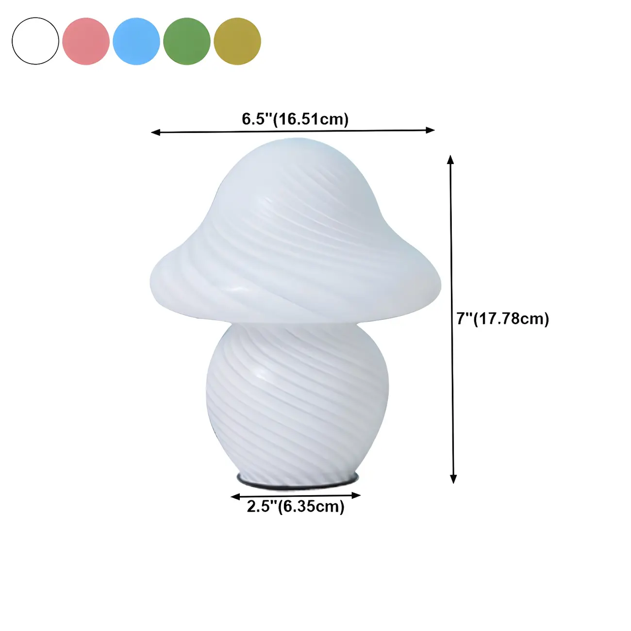 Cute Mushroom Shape Glass Kids Lamp LED for Bedroom | homeyfad