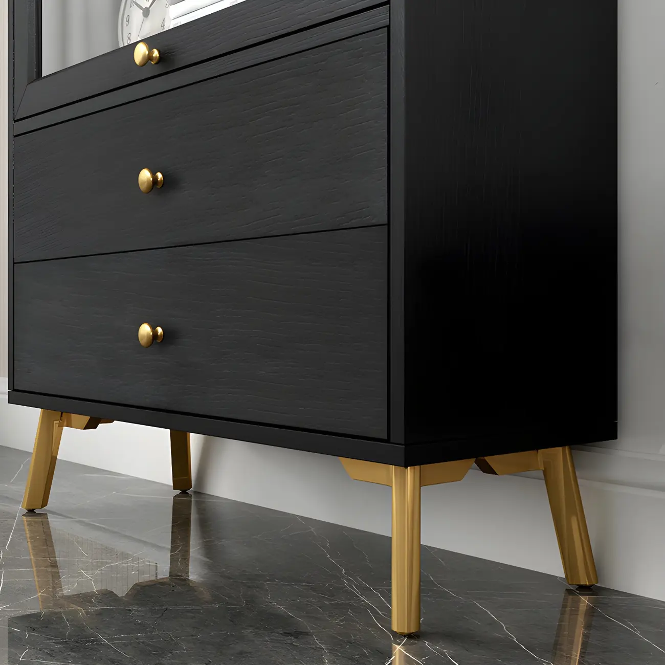 Modern Wooden Closed Back Bookcase with Doors | homeyfad