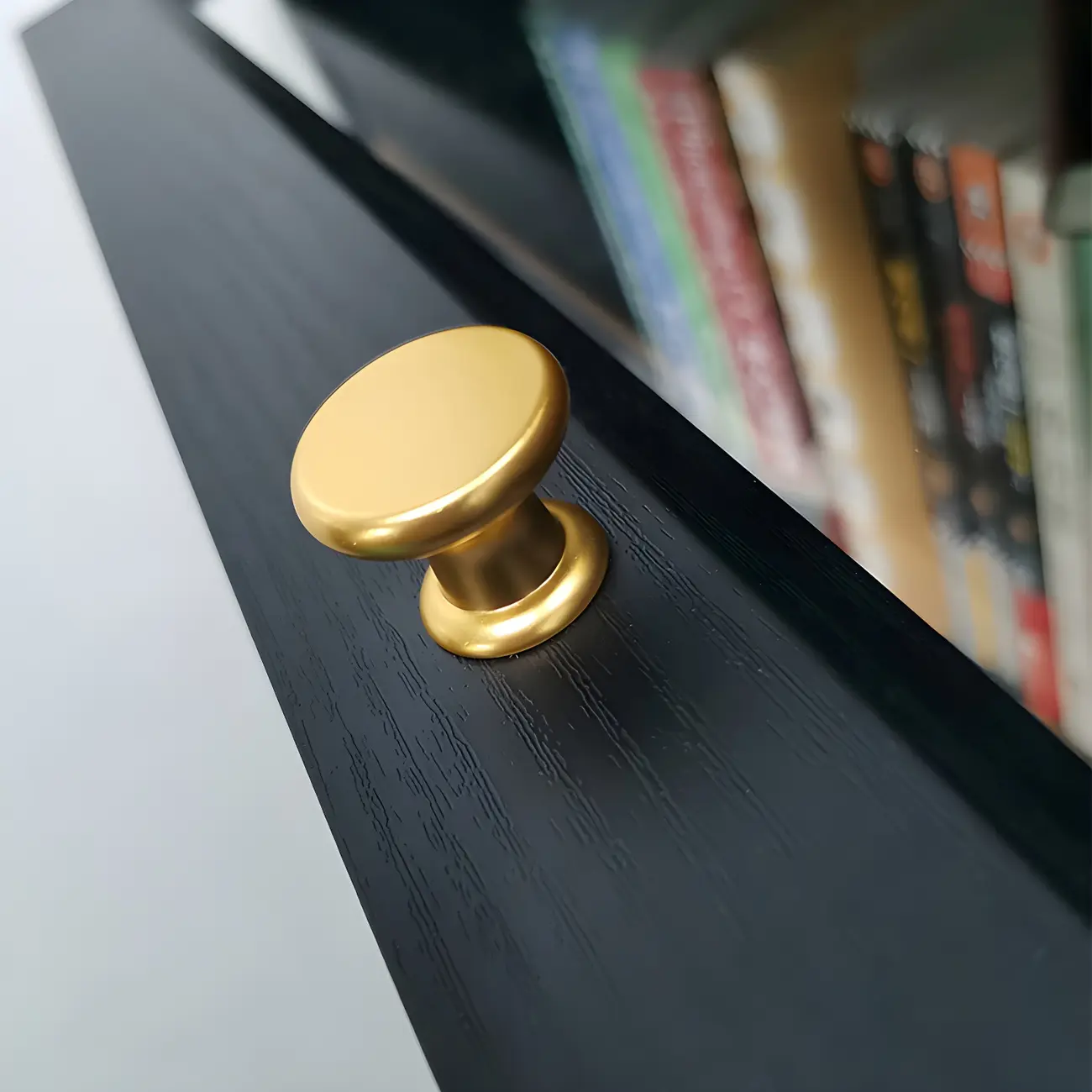 Modern Wooden Closed Back Bookcase with Doors | homeyfad