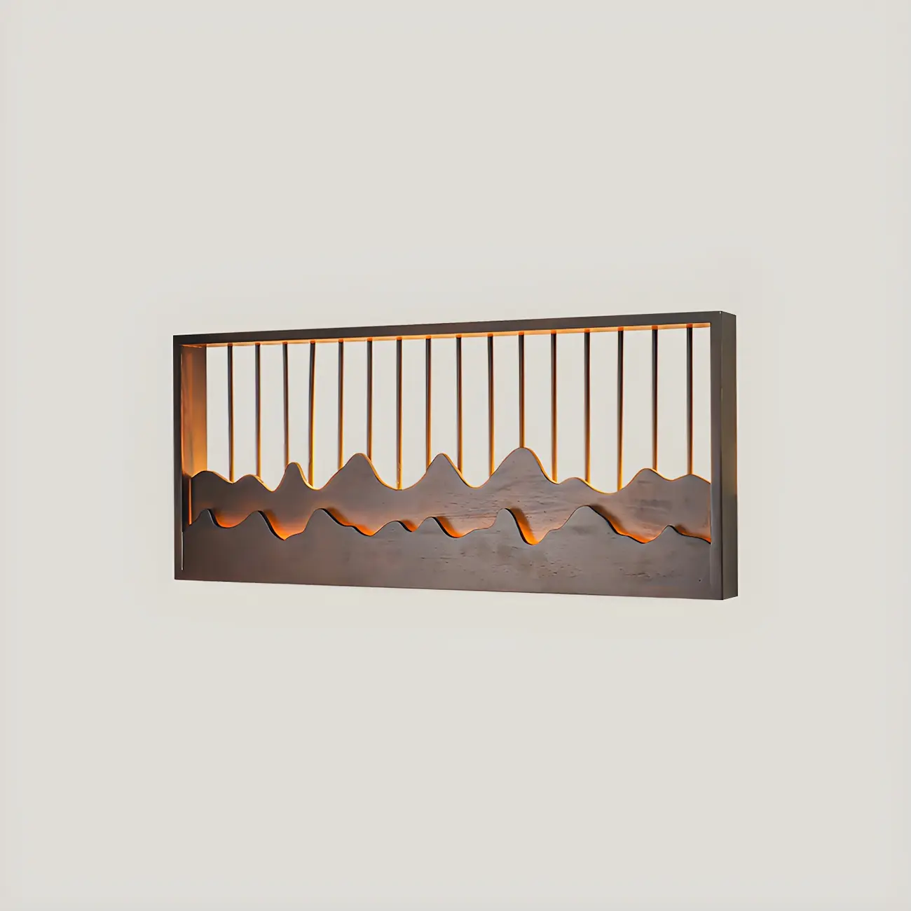 Oriental Wood Geometric LED Wall Sconce for Bedroom Image - 11 | homeyfad