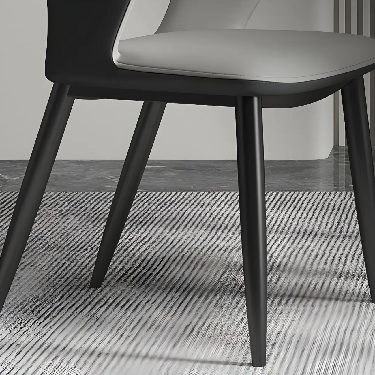 Contemporary Upholstered Open Back Dining Chair with Arms Image - 17 | homeyfad