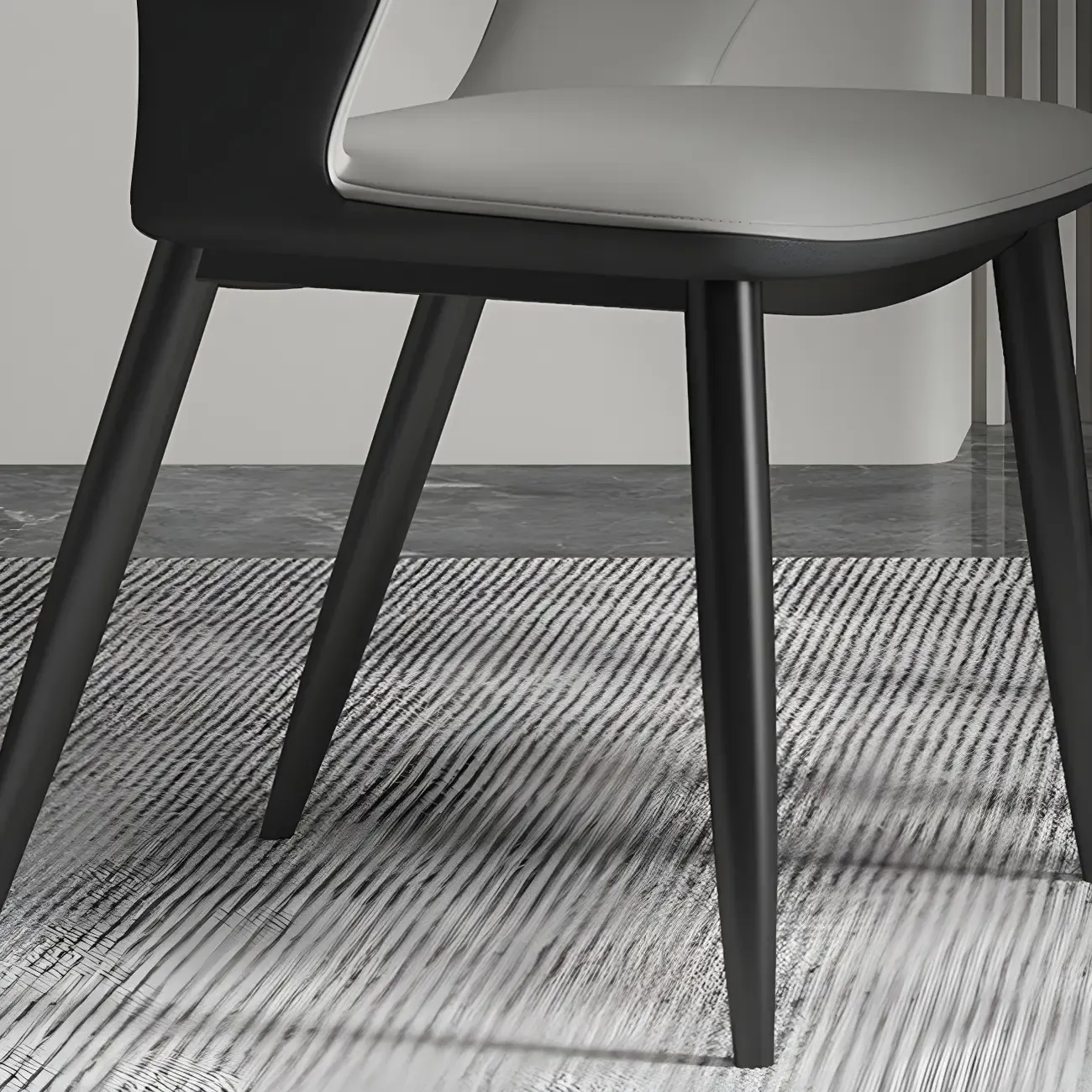 Contemporary Upholstered Open Back Dining Chair with Arms Image - 17