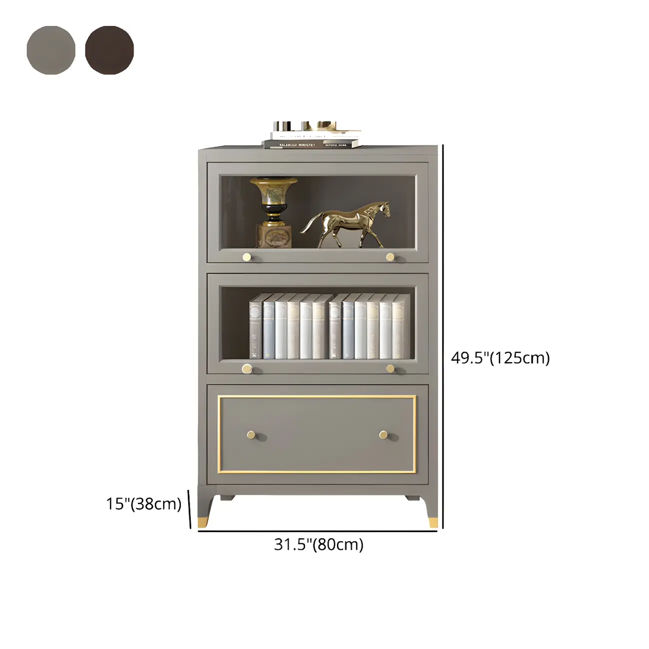 Modern Beech Wood Bookcase with Drawer for Office #size | homeyfad