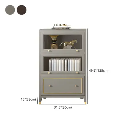 Modern Beech Wood Bookcase with Drawer for Office #size