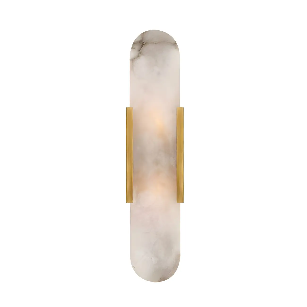 Decorative Alabaster Shade Glow 2-Light Oval Wall Sconce Light Image - 5 | homeyfad