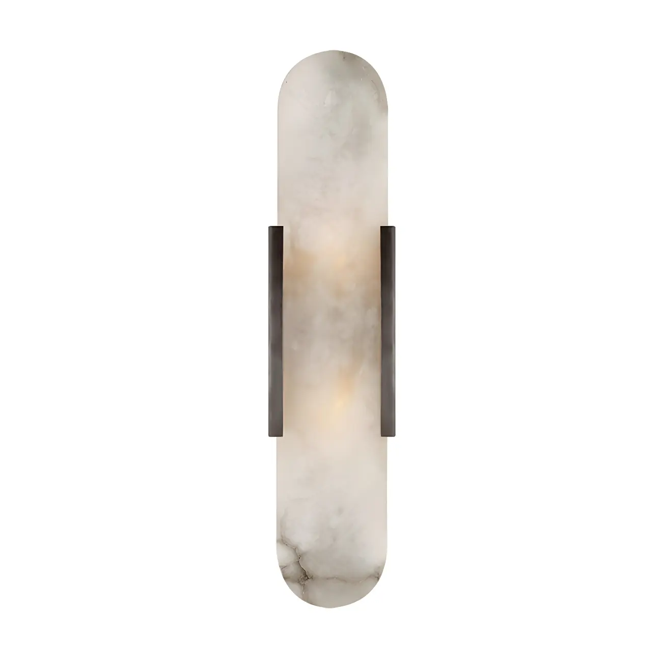 Decorative Alabaster Shade Glow 2-Light Oval Wall Sconce Light Image - 6 | homeyfad