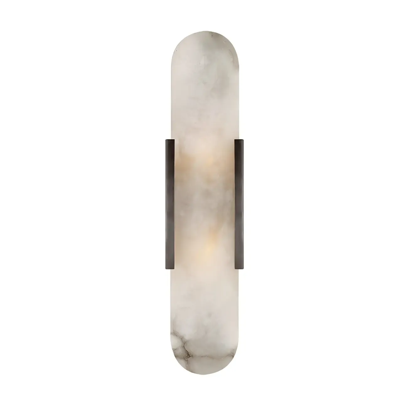Decorative Alabaster Shade Glow 2-Light Oval Wall Sconce Light | HomeyFad