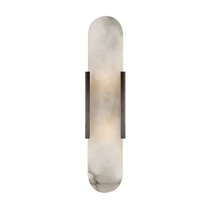 Decorative Alabaster Shade Glow 2-Light Oval Wall Sconce Light Image - 6