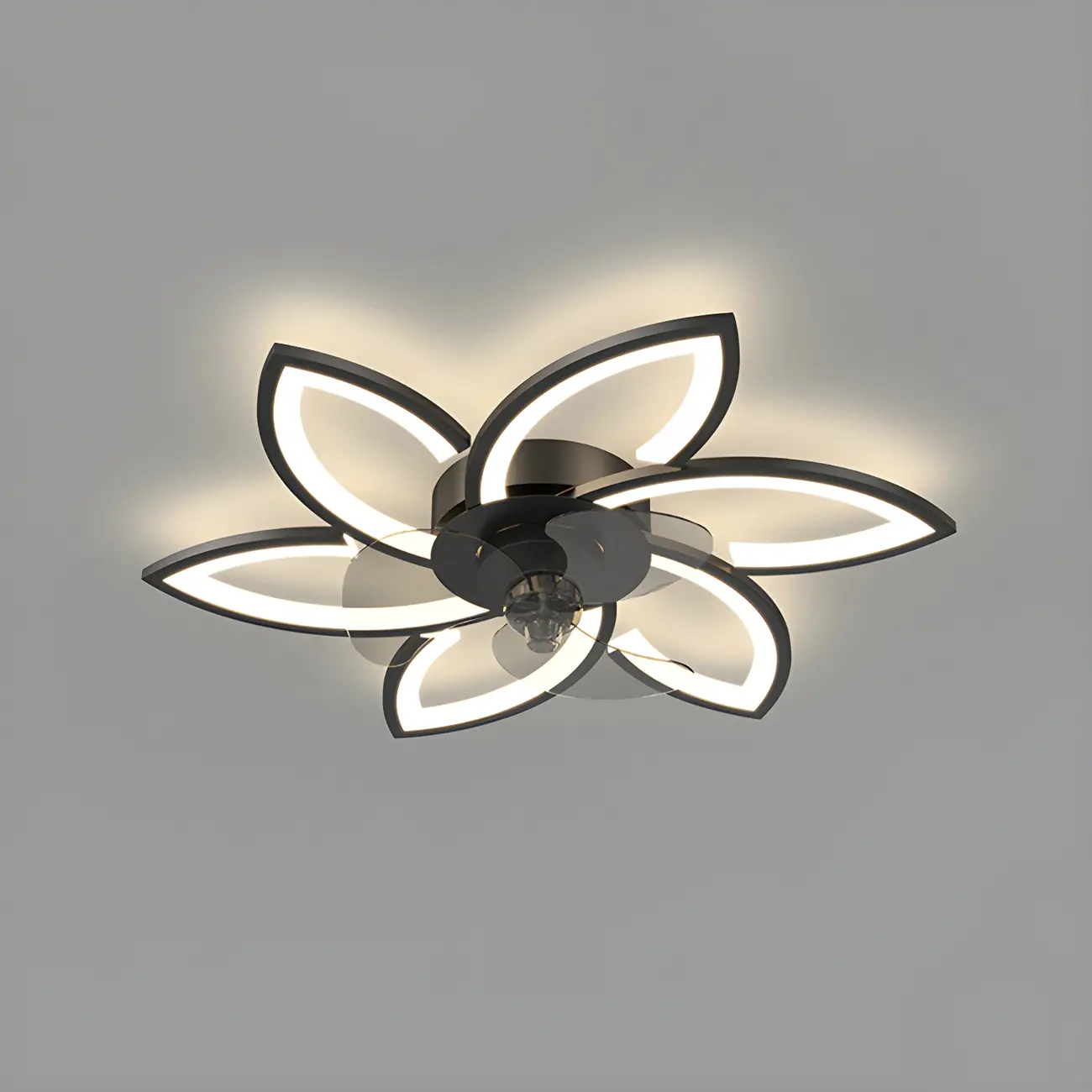 Modern LED Ceiling Fan Light with Acrylic Shade Image - 3 | homeyfad