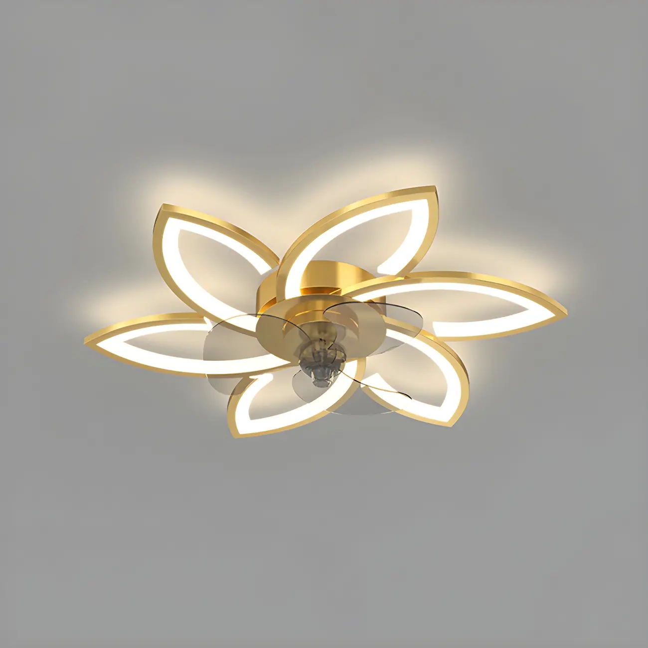 Modern LED Ceiling Fan Light with Acrylic Shade Image - 4 | homeyfad
