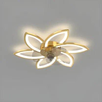 Modern LED Ceiling Fan Light with Acrylic Shade Image - 4