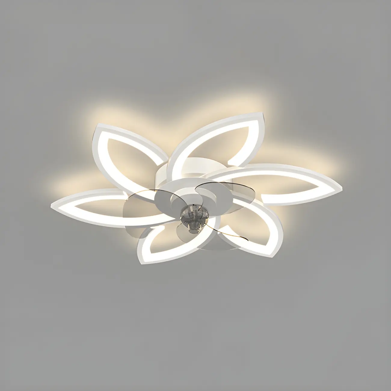 Modern LED Ceiling Fan Light with Acrylic Shade Image - 5 | homeyfad