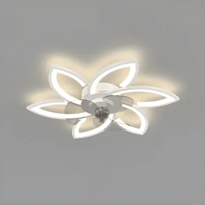 Modern LED Ceiling Fan Light with Acrylic Shade Image - 5