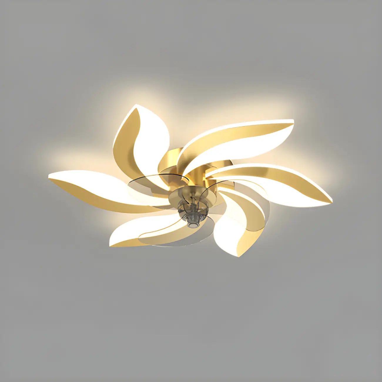 Modern LED Ceiling Fan Light with Acrylic Shade Image - 9 | homeyfad