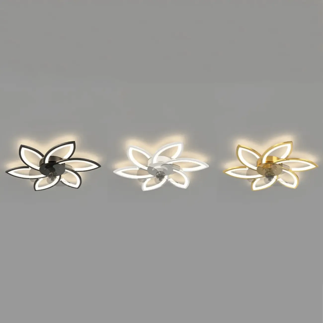 Modern LED Ceiling Fan Light with Acrylic Shade Image - 11