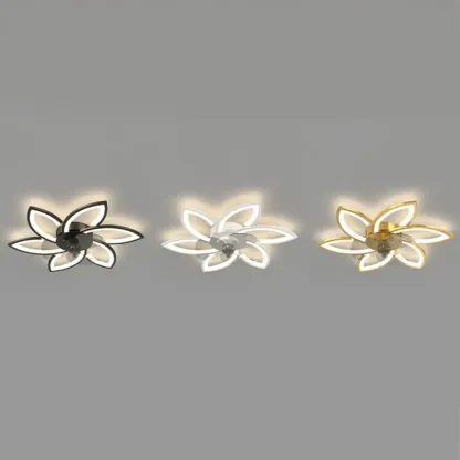 Modern LED Ceiling Fan Light with Acrylic Shade Image - 11