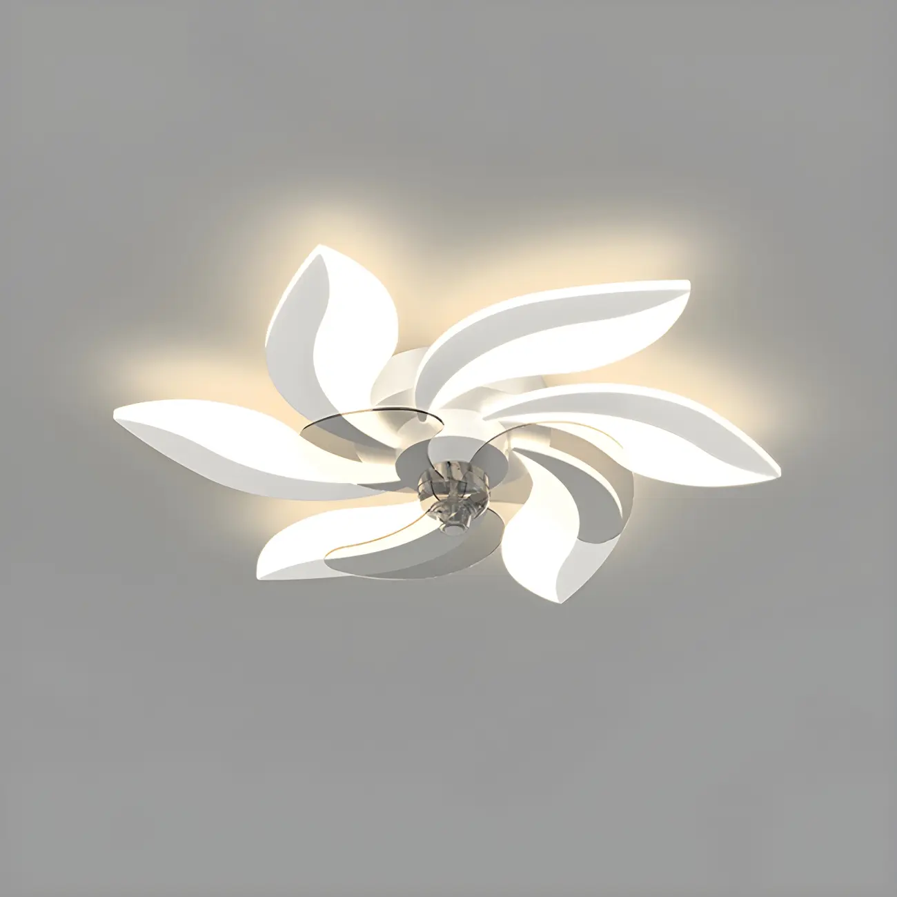Modern LED Ceiling Fan Light with Acrylic Shade Image - 12 | homeyfad