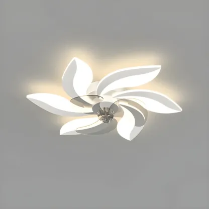 Modern LED Ceiling Fan Light with Acrylic Shade Image - 12