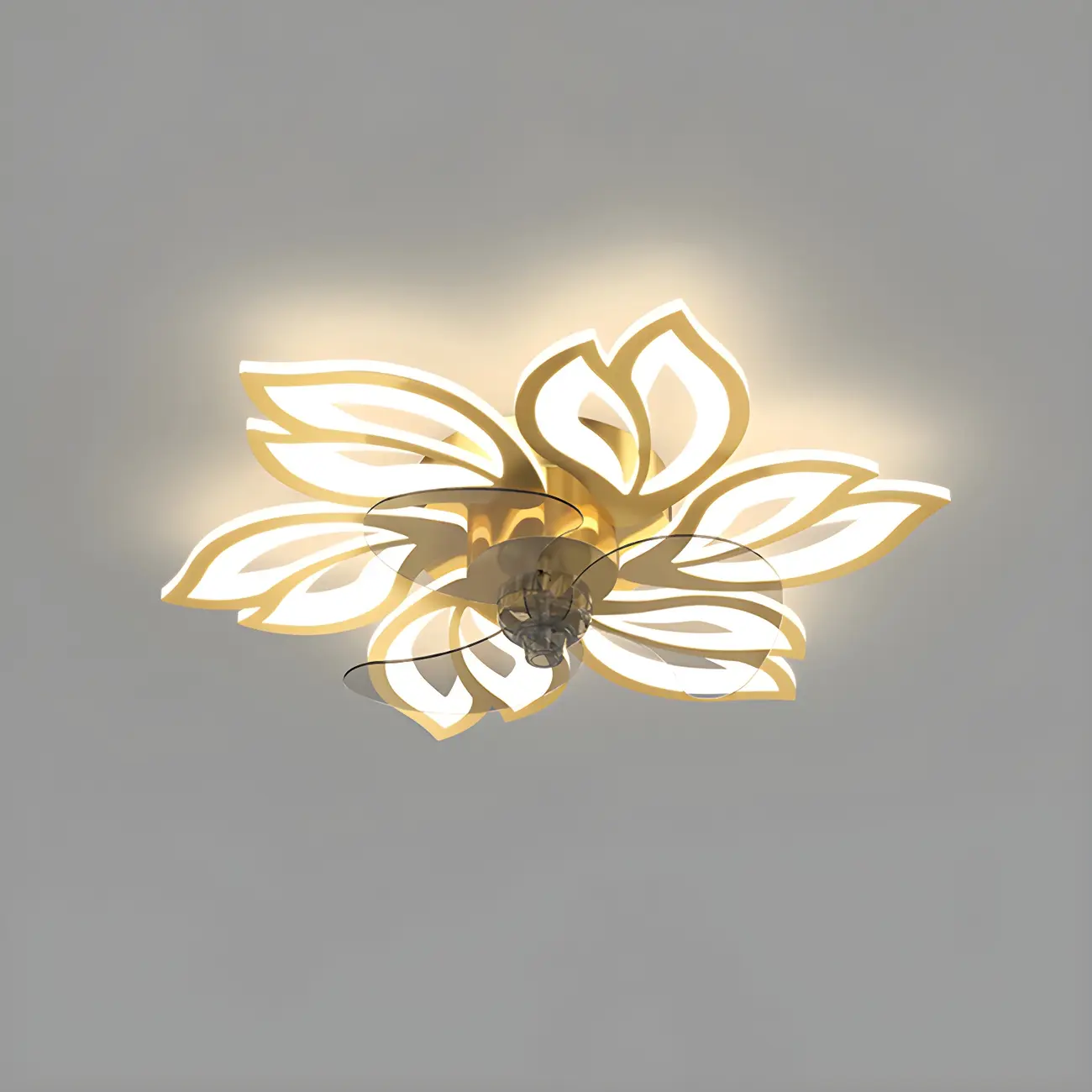 Modern LED Ceiling Fan Light with Acrylic Shade Image - 15 | homeyfad